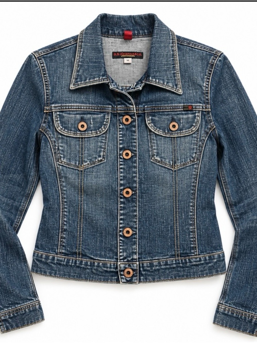 AG Adriano Goldschmied Distressed Blue Denim Jacket